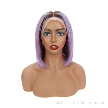 T lace Bob 100% Virgin Human Hair Glueless Hd Lace Front Brazilian Transparent Lace Wigs